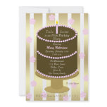 Cake 85th Birthday Party Invitation - 85th in Pink