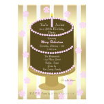 Cake 90th Birthday Party Invitation - 90th in Pink