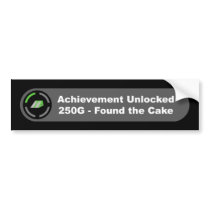  Cake - Achievement Unlocked Bumper Stickers