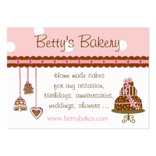 Cake and Cookies Bakery Business Card (front side)