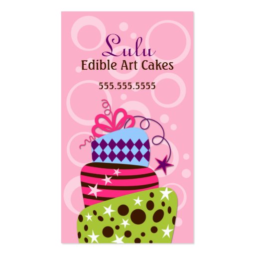 Cake Art Bakery Business Cards (front side)
