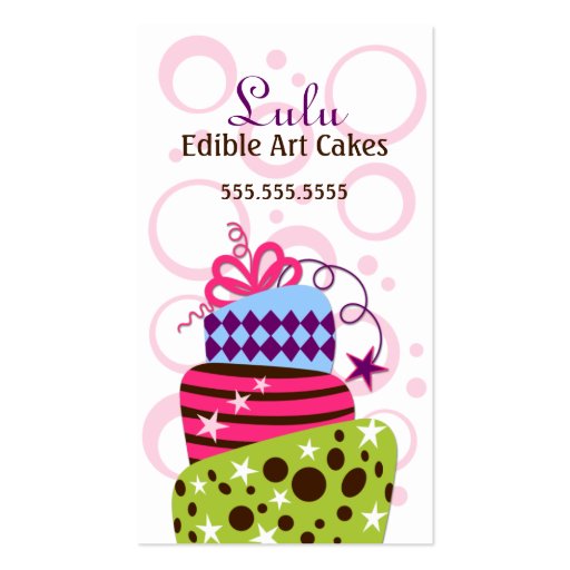 Cake Art Bakery Business Cards (front side)