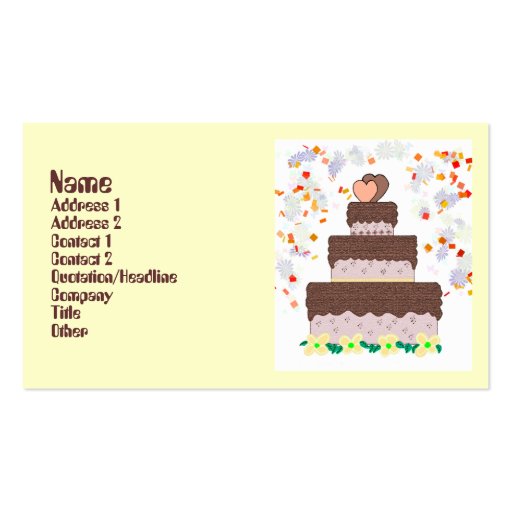 Cake Baker's Business Card (front side)