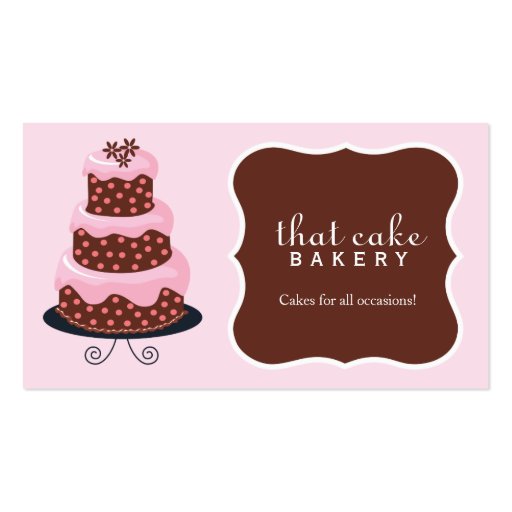 Cake Bakery Business Card (front side)
