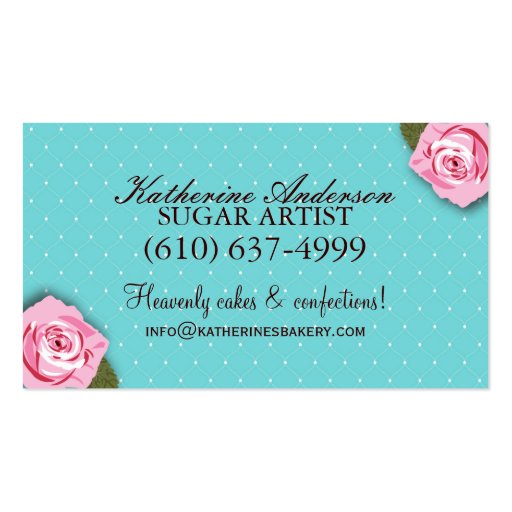 Cake Bakery Business Cards (back side)