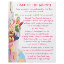 cake bakery flyer bright yummy fun cute sweet