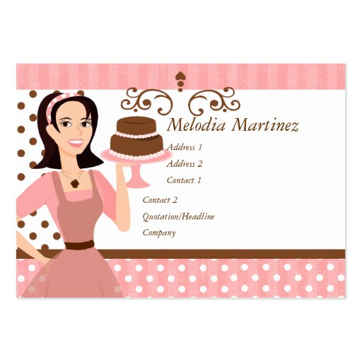 Cake Beauty Business Card Templates (back side)