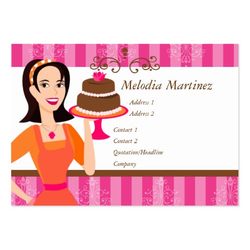 Cake Beauty Business Card Templates (back side)
