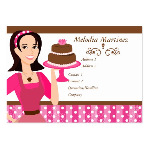 Cake Beauty with Rose Business Card (front side)