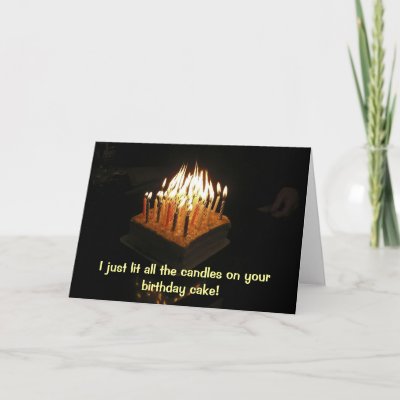cake candles over the hill fire inferno card by graphicdoodles