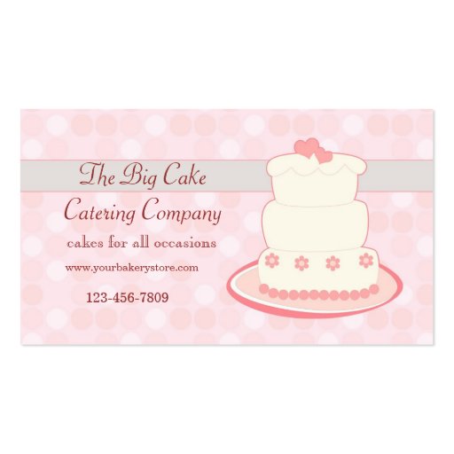 Cake catering Business Card (front side)
