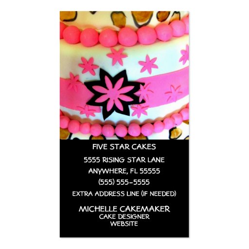 Cake Decorating Double Sided Standard Business Cards Pack