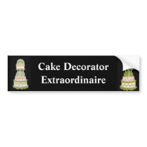 Cake Decorator Bumper Sticker bumper stickers by twopurringcats Cake Decorator Bumper Sticker bumper stickers