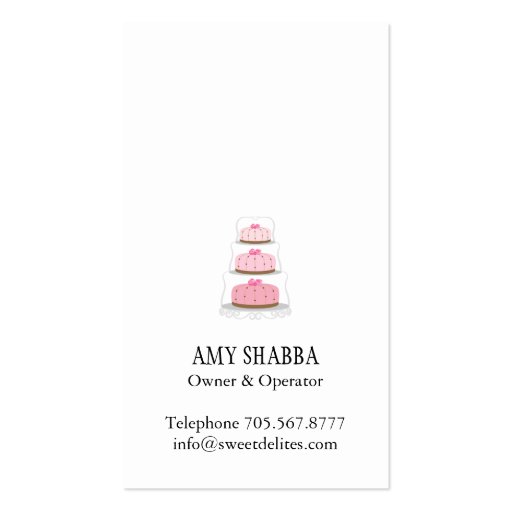 Cake Designer Business Card (back side)