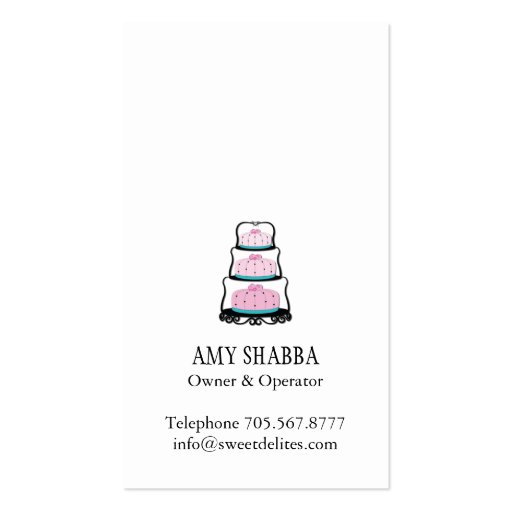 Cake Designer Business Card (back side)