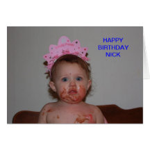 CAKE FACE BIRTHDAY Card