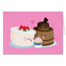 Cake Family Greeting Cards