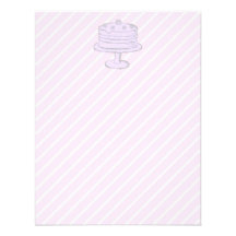 Cake in Light Purple on Pink. Invitation