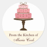 Cake Kitchen Label Round Sticker