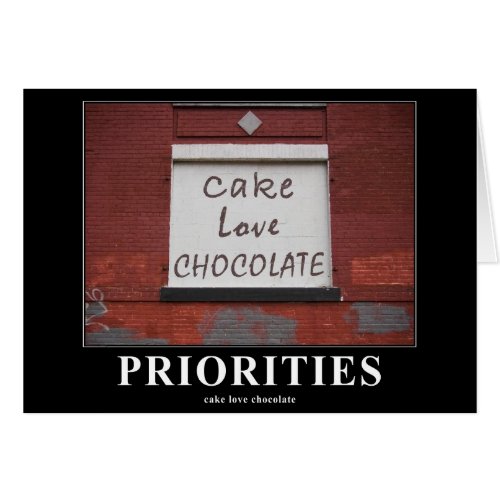 Cake Love Chocolate Graffiti Motivational card