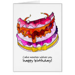Cake monster birthday cake greeting cards