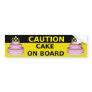 Cake On Board Sticker Bumper Stickers