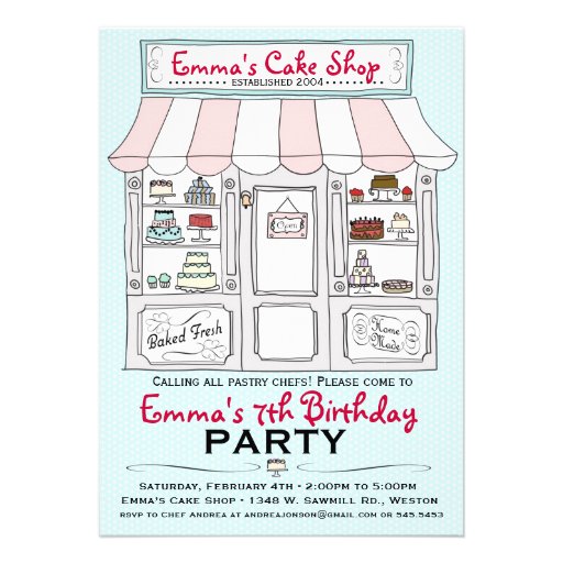 Cake Party Invitation