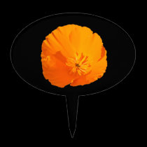 Cake Pick, California Wild Poppy cake picks