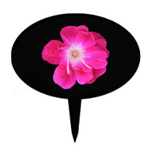 Cake Pick, Pink Rose Blossom
