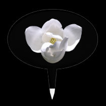Cake Picker, White Magnolia Blossom cake picks