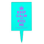 [Crown] keep calm and kiss me  Cake Picks