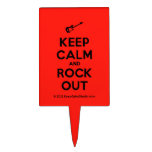[Electric guitar] keep calm and rock out  Cake Picks