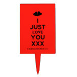 [Two hearts] i just love you xxx  Cake Picks