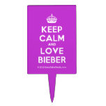 [Crown] keep calm and love bieber  Cake Picks