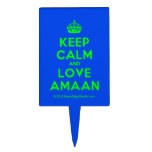 [Crown] keep calm and love amaan  Cake Picks