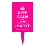 [Crown] keep calm and love -marye  Cake Picks