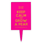 [UK Flag] keep calm and grow a pear  Cake Picks
