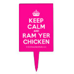 [Crown] keep calm and ram yer chicken  Cake Picks