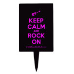 [Electric guitar] keep calm and rock on  Cake Picks