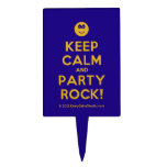 [Smile] keep calm and party rock!  Cake Picks