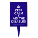 [Crown] keep calm & aid the disabled  Cake Picks