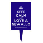 [Crown] keep calm and love a newallo  Cake Picks