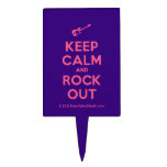 [Electric guitar] keep calm and rock out  Cake Picks