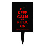 [Electric guitar] keep calm and rock on  Cake Picks