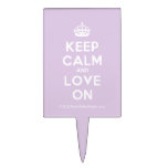 [Crown] keep calm and love on  Cake Picks