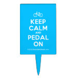 [Bicycle] keep calm and pedal on  Cake Picks