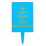 [Crown] keep calm am 100% old skool  Cake Picks