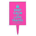 [Campervan] keep calm and love travel  Cake Picks