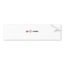 Cake Plus Ice Cream Equals Happiness Bumper Stickers