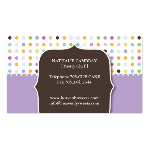 Cake Pop Business Card (back side)